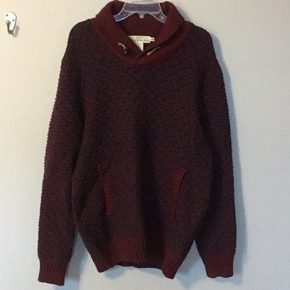 H&M Shawl Collared Wool Blend Sweater SZ L - Picture 1 of 5